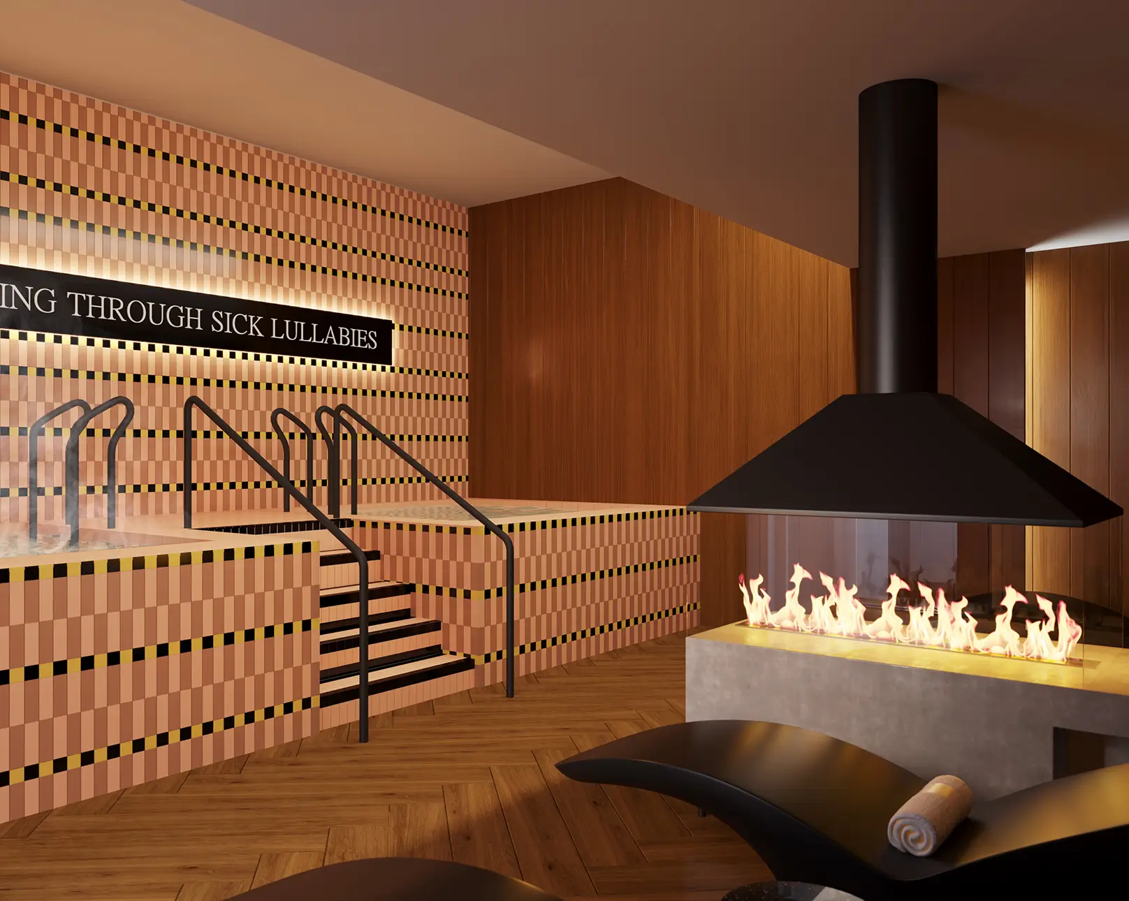 spa and sauna room