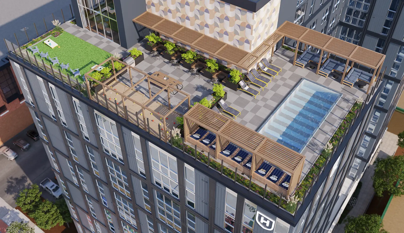 rooftop swimming pool