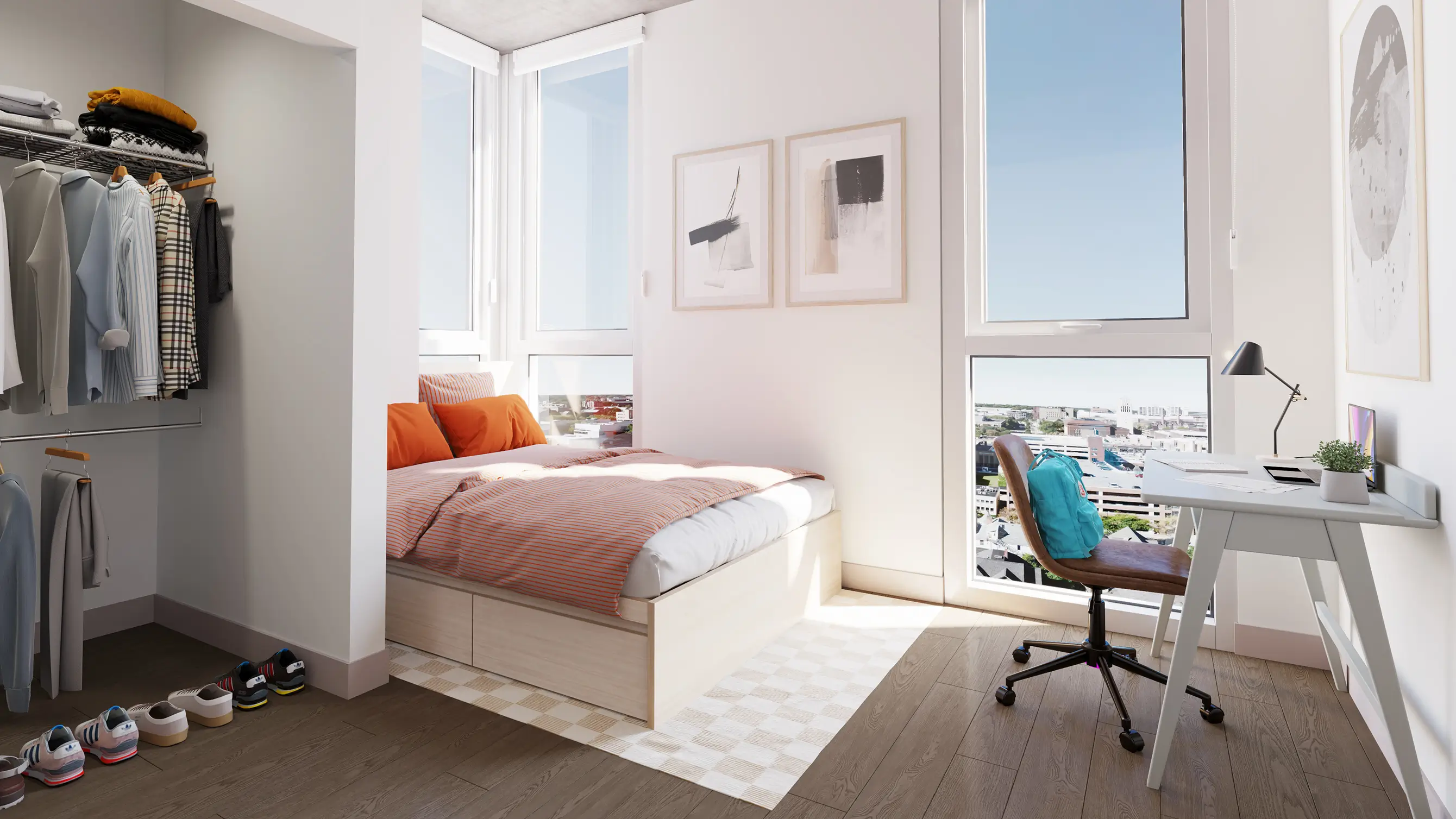 furnished bedroom
