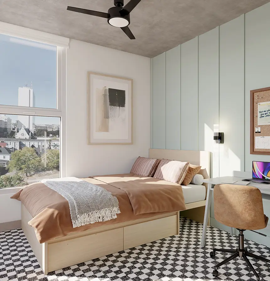 furnished bedroom