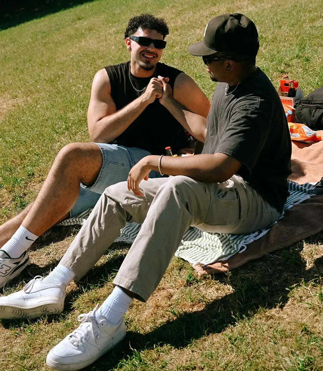 friends sitting outside