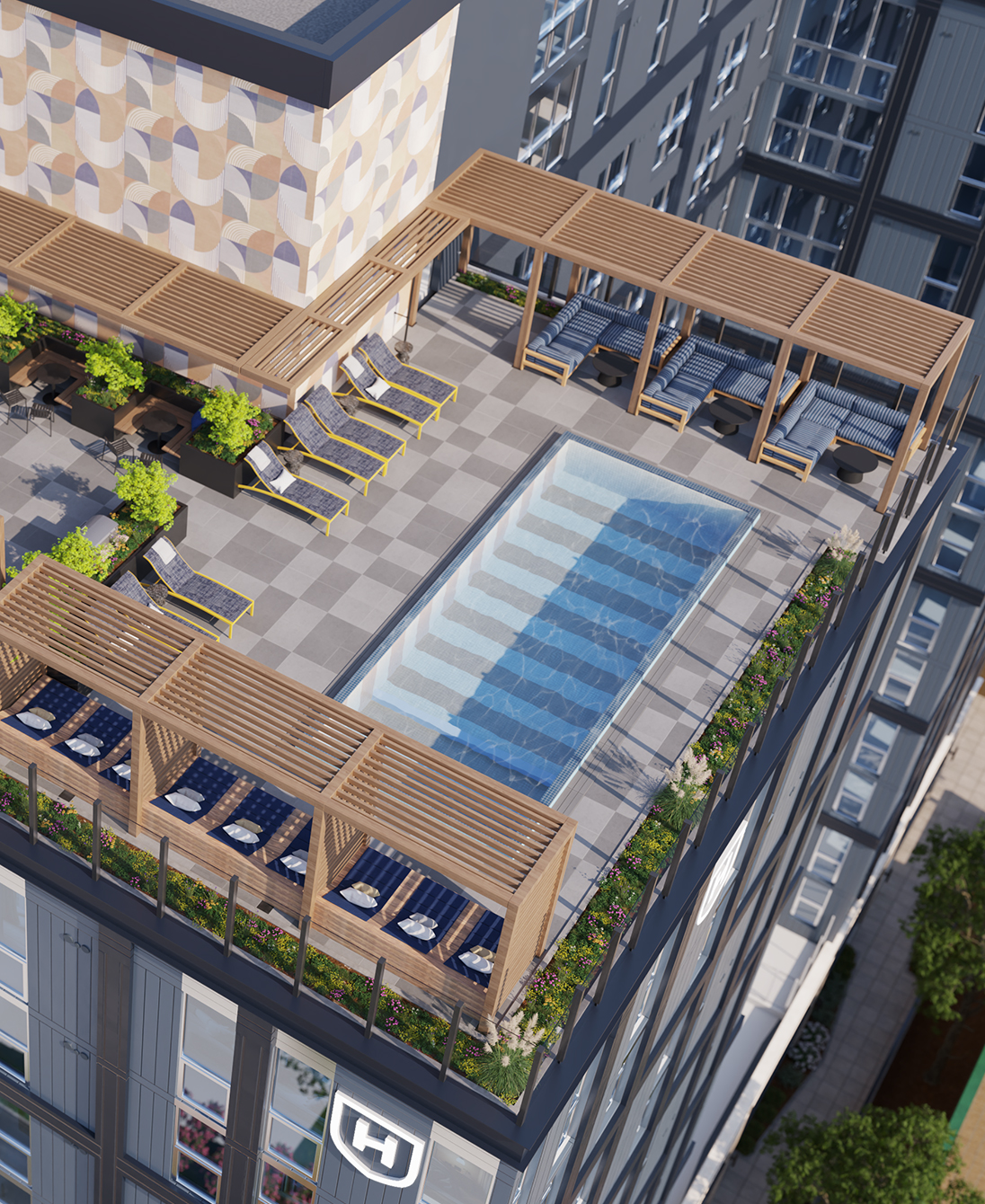 rooftop swimming pool