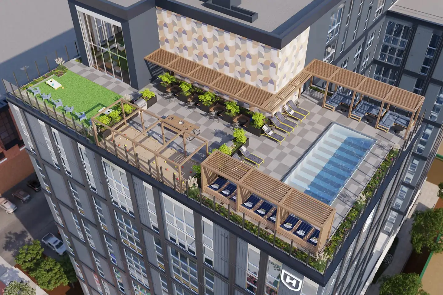 rooftop swimming pool